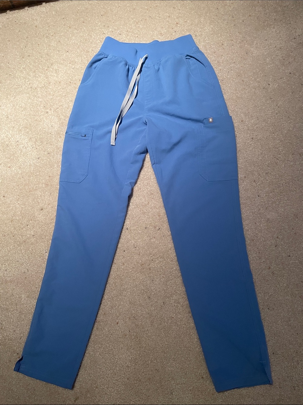 EUC Figs Sky Blue Drawstring scrub pants